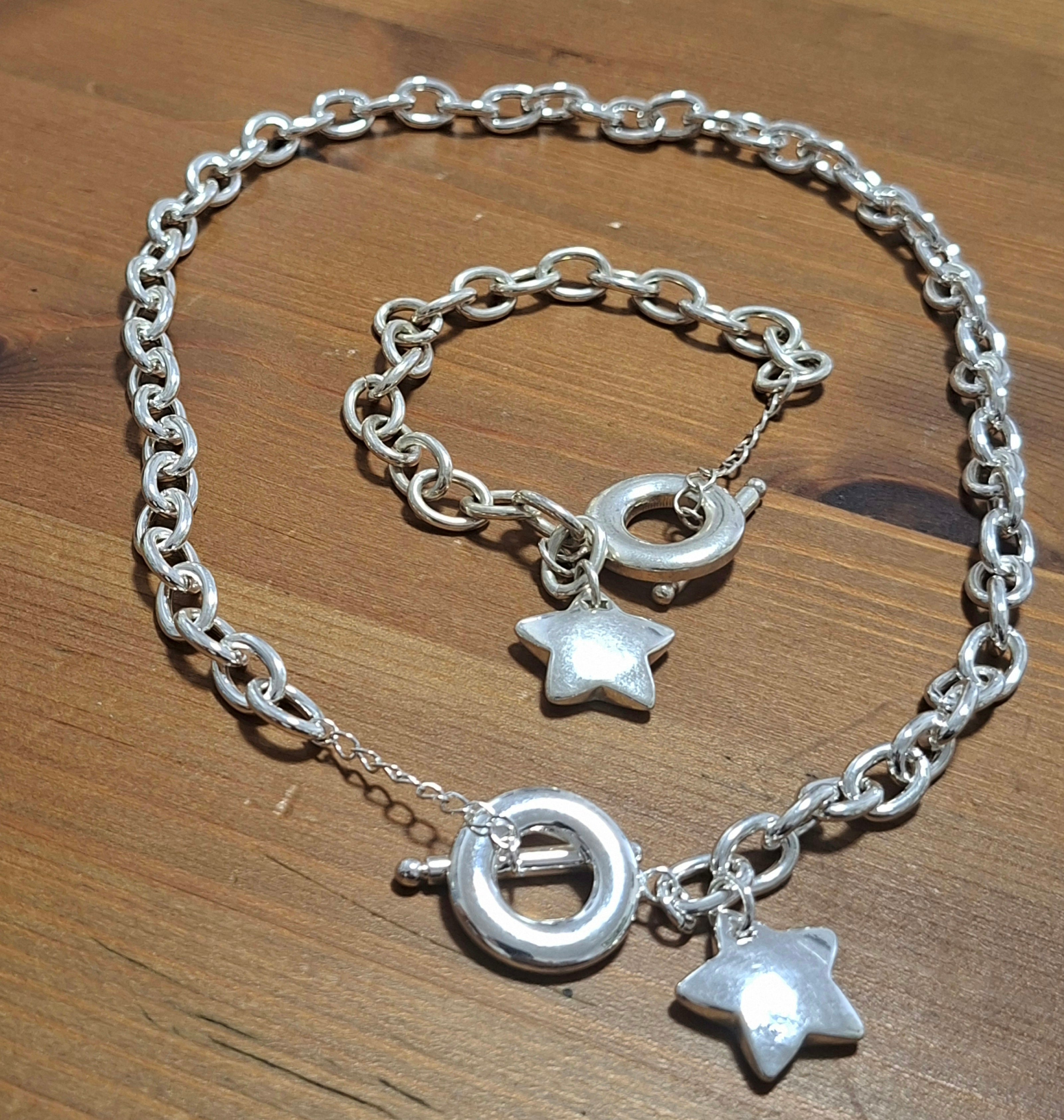 סט צמיד ושרשרת כסף 925